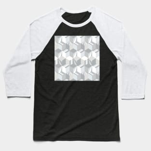 Retro Gray Cubes Baseball T-Shirt